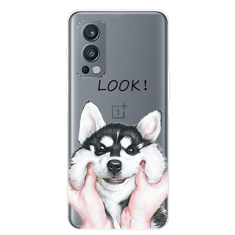 Чехол для OnePlus Nord 2 5G, ТПУ Силикон, Мягкий, Мультяшный, Прозрачный Чехол для Телефона One Plus Nord 2 5G, Nord2 5G, Прозрачный Coque