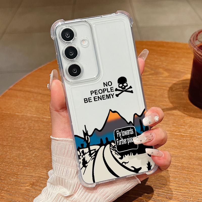 Прозрачный чехол для телефона с принтом айсберга для Samsung Galaxy A57 A37 A17 A56 A36 A55 A35 A26 A16 A25 A15 A54 A14 Мягкая силиконовая крышка