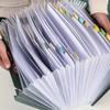Папка-гармошка A4 Прозрачные индексные наклейки Расширяющаяся папка для документов Органайзер для файлов Управление рабочим столом Для офисного файлового шкафа Качество