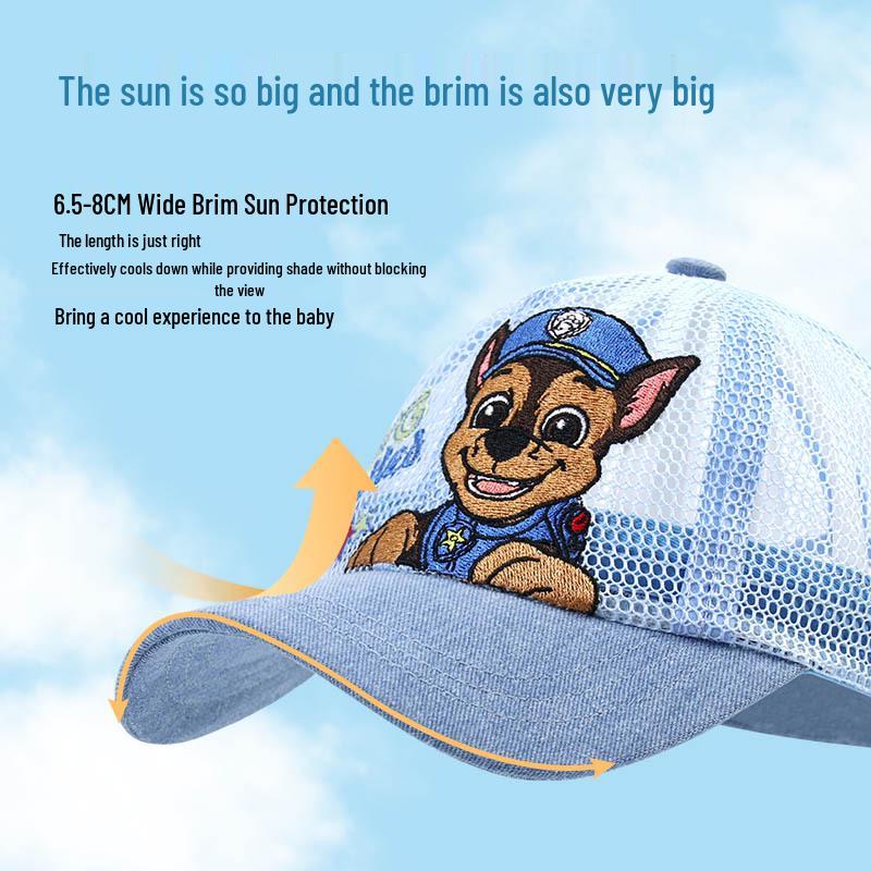 2026 Spring/Summer Paw Patrol Kids' Mesh Baseball Cap - Sun Protection for Boys & Girls