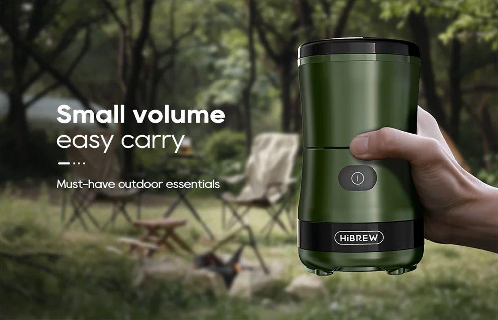 HiBREW G2 3in1 Coffee Grinder, 2000mAh Double Cup, Fruit Mixers Juicers Blender Ice Crusher, for Camping or Journey