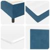 Box Spring Bed with Mattress Dark Blue 120 x 190 cm Velvet