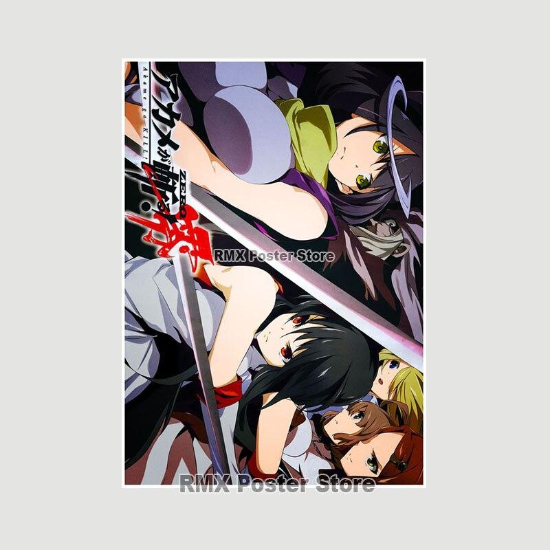 Akame Ga Kill аниме постеры и принты настенное художественное оформление белая бумага декоративные картины фотографии гостиная домашняя роспись