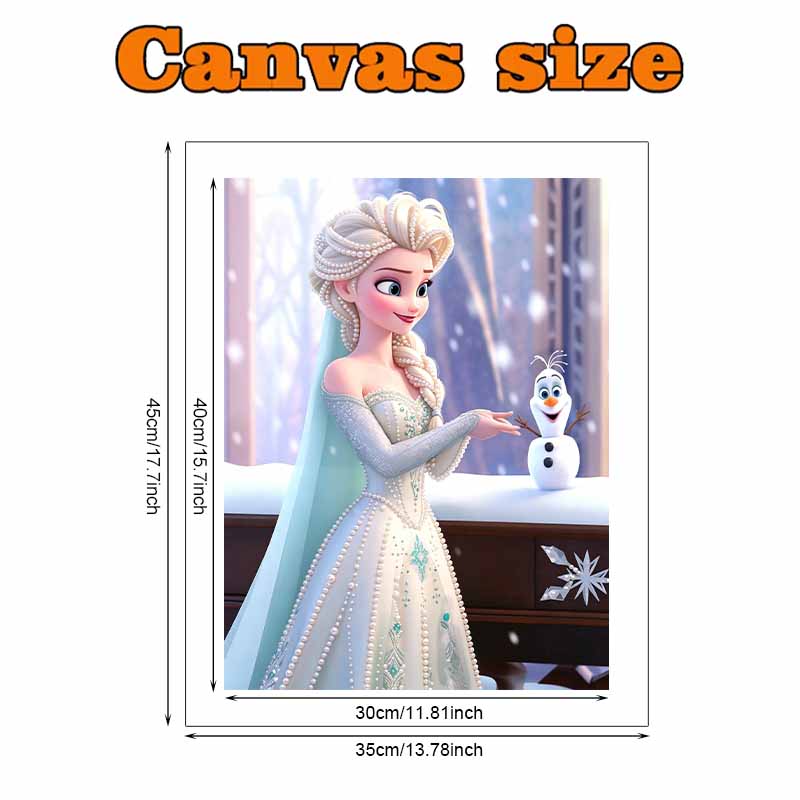 Disney Жемчужная живопись Замороженная Эльза и Олаф 5D DIY Жемчужная картина Поделки для взрослых/начинающих Идеи подарков Декор для дома