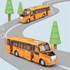 1/32 Сплав Модель Американского Школьного Автобуса Литье Под Давлением Металлическая Игрушка Студенческий Автобус Машина Транспортные Средства Модель Симуляция Звук И Свет Детские Подарки