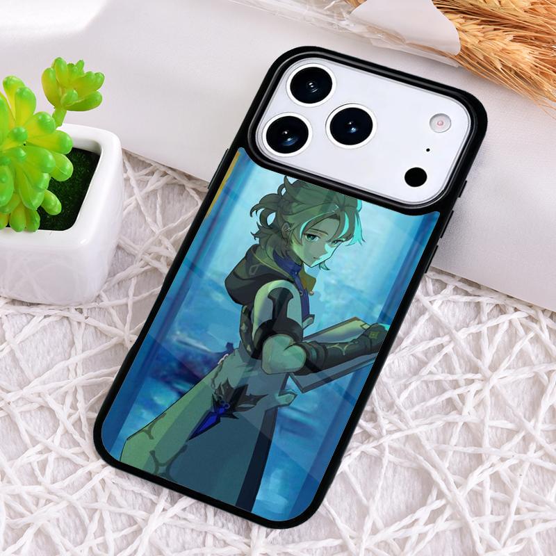 Чехол для телефона Genshin Impact Альбедо для iPhone 17 Air 16 15 11 12 14 13 Pro Max Ударопрочный чехол