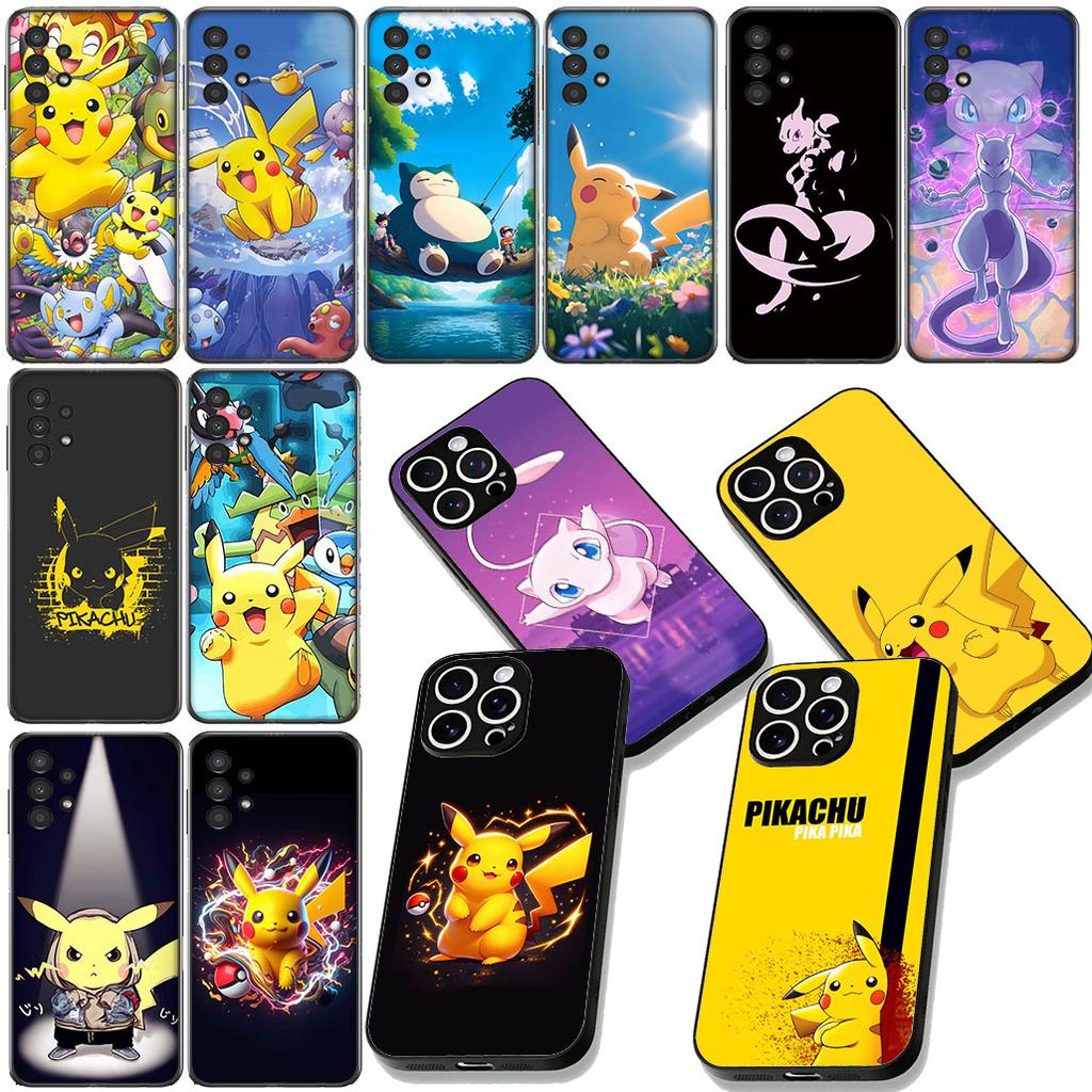 P-Pokemons GO P-Pikachus Mewtwo Phone Case for Samsung Galaxy S22 S21 S20 FE Ultra Plus A35 A36 A37 A33 A34 A04 A71 Cover Casing