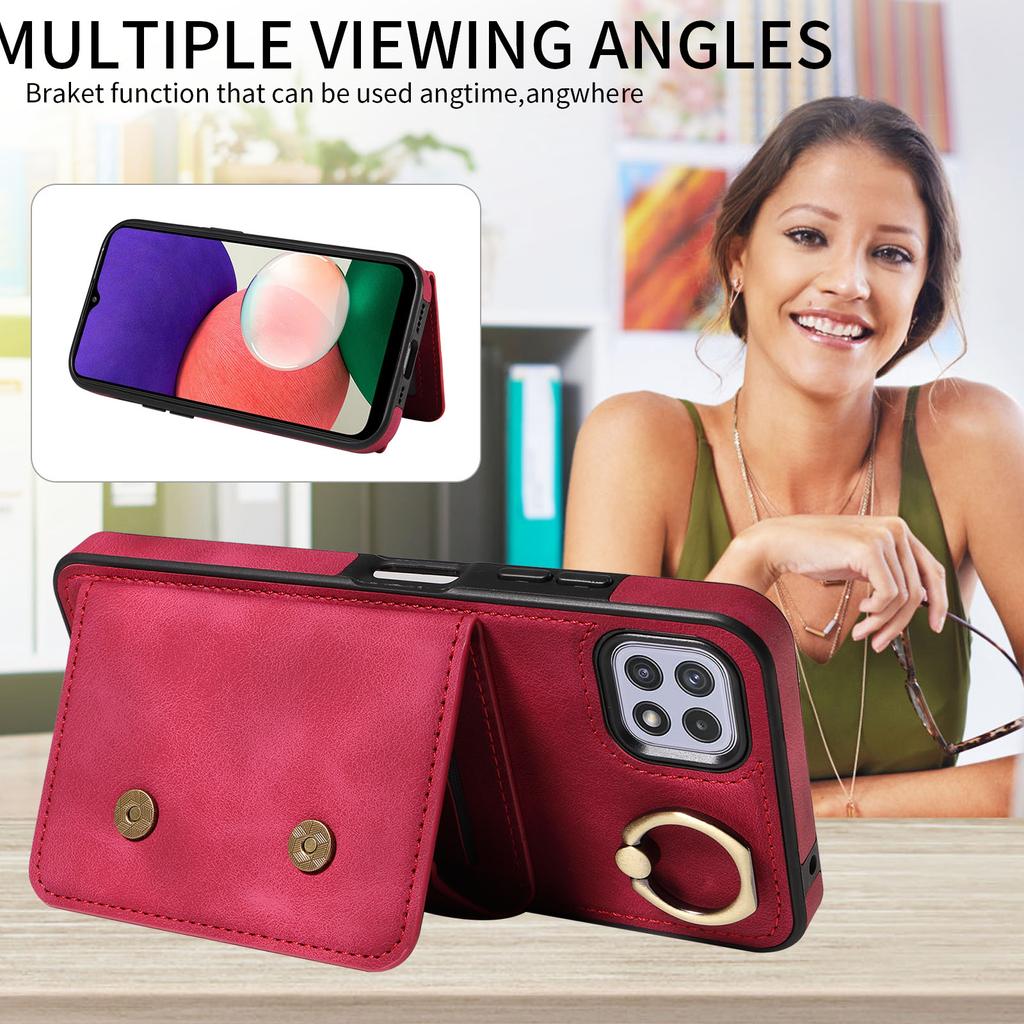 Для Samsung Galaxy A22 (4G),Samsung Galaxy A22 5G Кольцо Кронштейн Держатель Карты Слоты Крышка Чехол Для Телефона