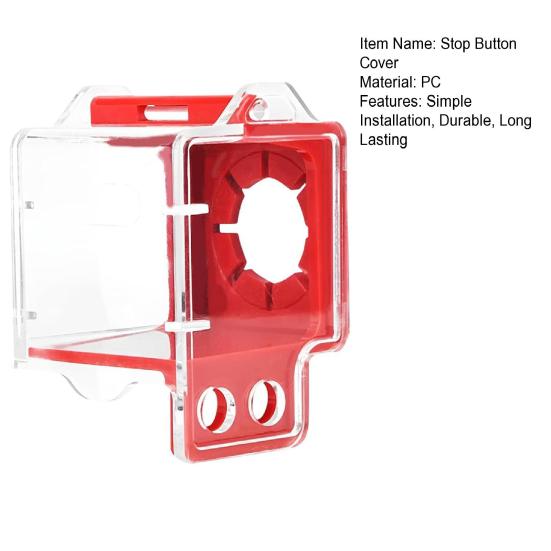 Yousheng 1/2/3Pcs Emergency Stop Button Cover Transparent Design Simple Installation Highly Visible Push Button Switch Cover Large Push Button Lockout