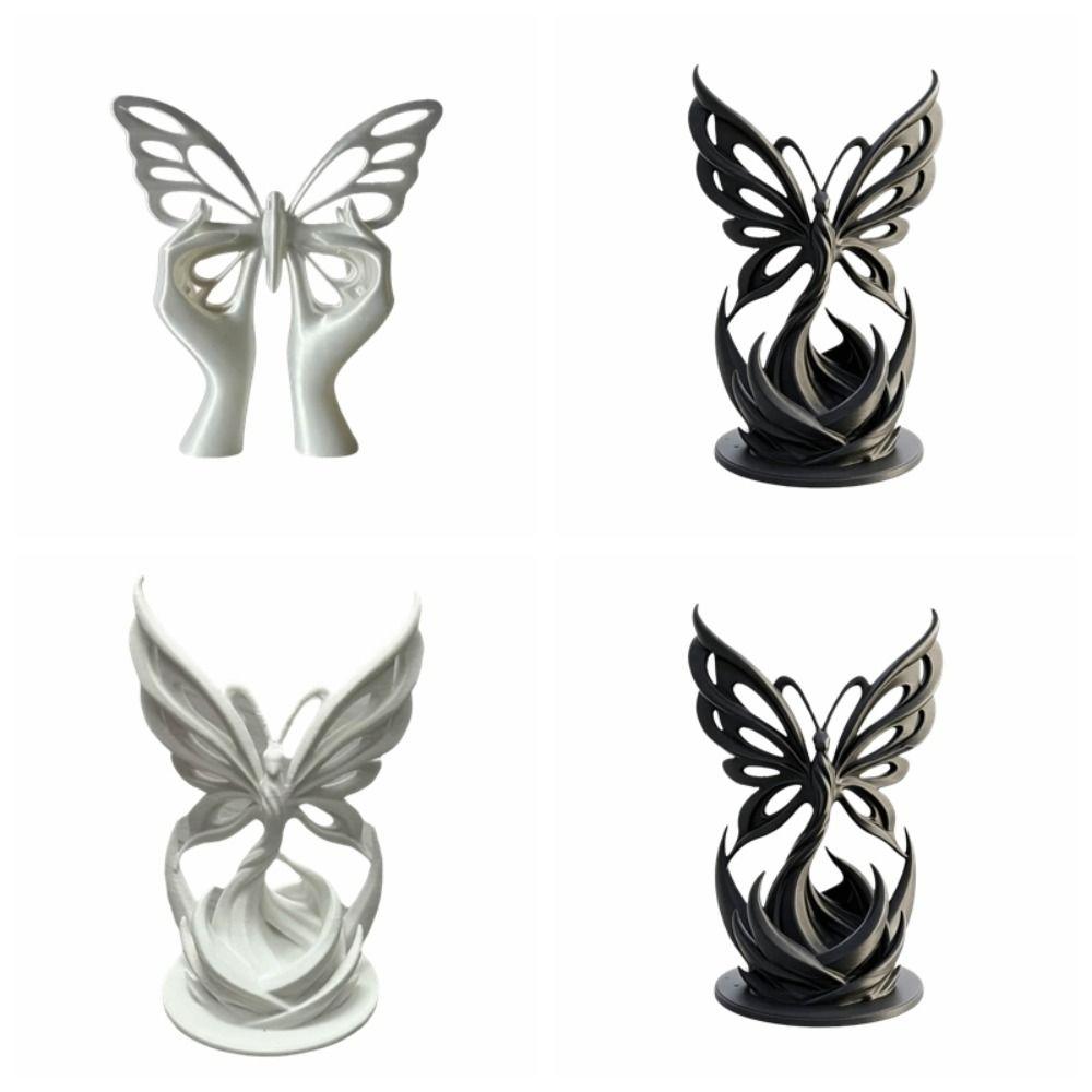 Hollow Twist Butterfly Statue Minimalist Desktop Art Ornament Abstract Butterfly Sculpture Home
