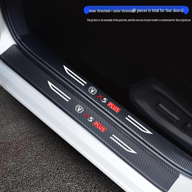 Аксессуары для интерьера Changan X5 PLUS 2024: Наклейки-защитники на пороги и декоративные элементы