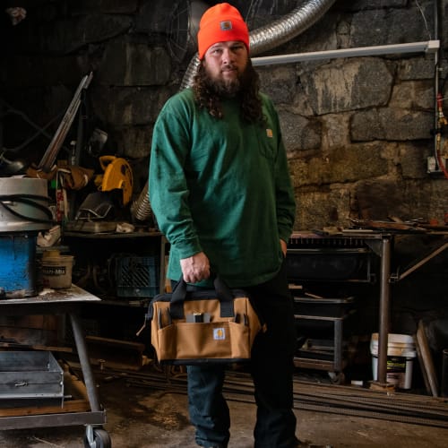 carhartt Carhartt Handbag Tool Bag Medium Size Box Pouch (160101) O/S CARHARTT-BROWN