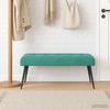 Button Tufted Bench Turquoise 110 x 40 x 46 cm Velvet