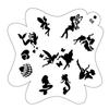 2Pcs Reusable DIY Makeup Stamps Stencils for Body Painting Temporary Tattoos Paint Template Face Art