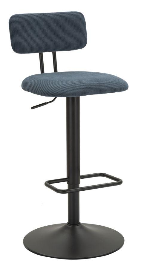 Bar Stool With Lift Light Navy Cm 41X47,5X85-106,5(Seat Cm 61-83) Set 2Pcs