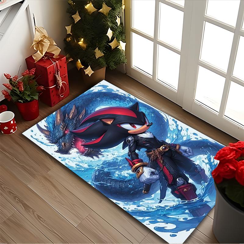 1pc SONIC Printed Chair Rug for Home Office Use, Living Room Kitchen Game Room Area Carpet