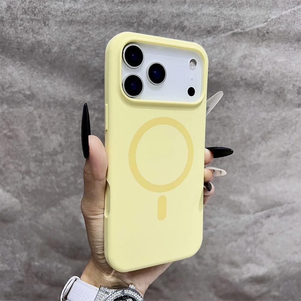 Магнитный чехол для iPhone 17 15 14 16 13 Pro Max Жидкий силиконовый чехол для iPhone17 16 Pro Max Для беспроводной зарядки Magsafe Чехол