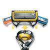 Gillette ProShield Yellow Power Пакет большой вместимости (Ручка бритвы + 5 лезвий) [Гипоаллергенно + тщательное бритье]