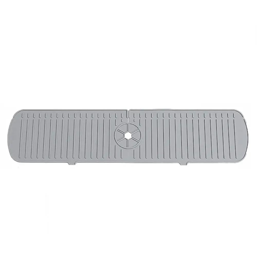 Silicone Tap Drain Pad Kitchen Faucet Splash Proof Mat Bathroom Drainage Pad Wash Basin Sink Splash Mat Countertop Protector