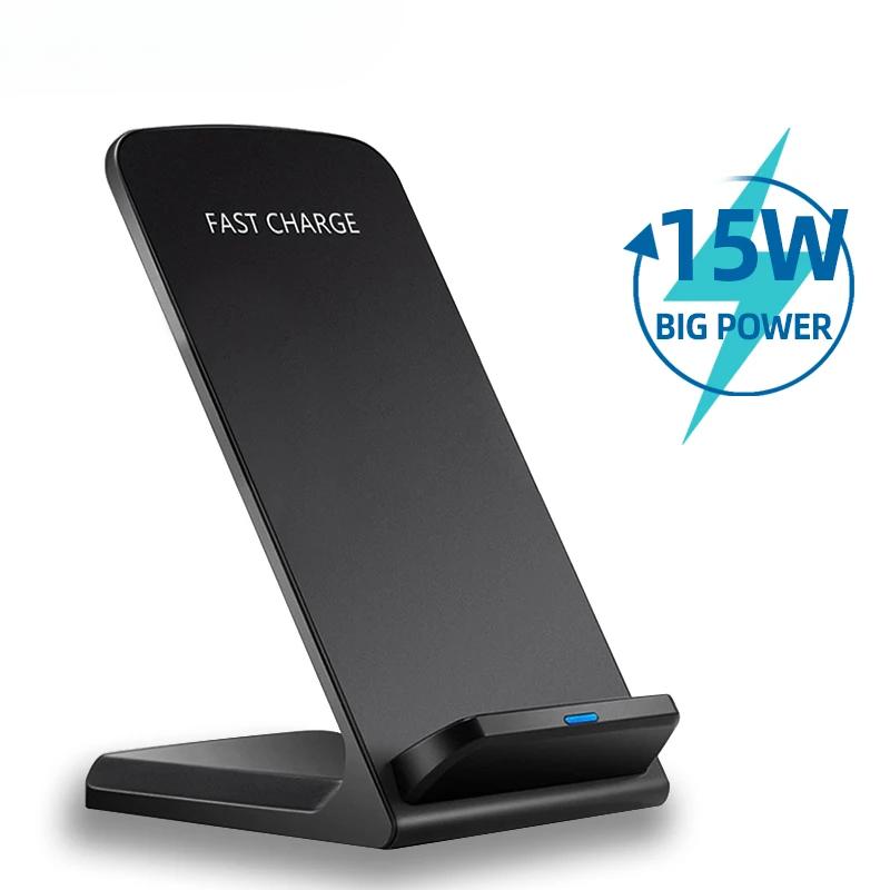 15W Fast Wireless Charger For iPhone 14 13 12 11 ProMax X XS Samsung S21 S20 S10 Note 20  Xiaomi 9 10 Phone Charging Stand