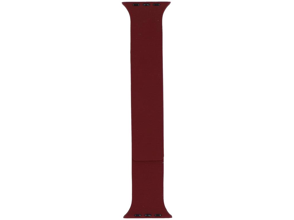 GlacierX Silicone Smooth Grained Magnetic Burgundy Black Smartwatch Strap for Apple Watch 42/44/45/49mm
