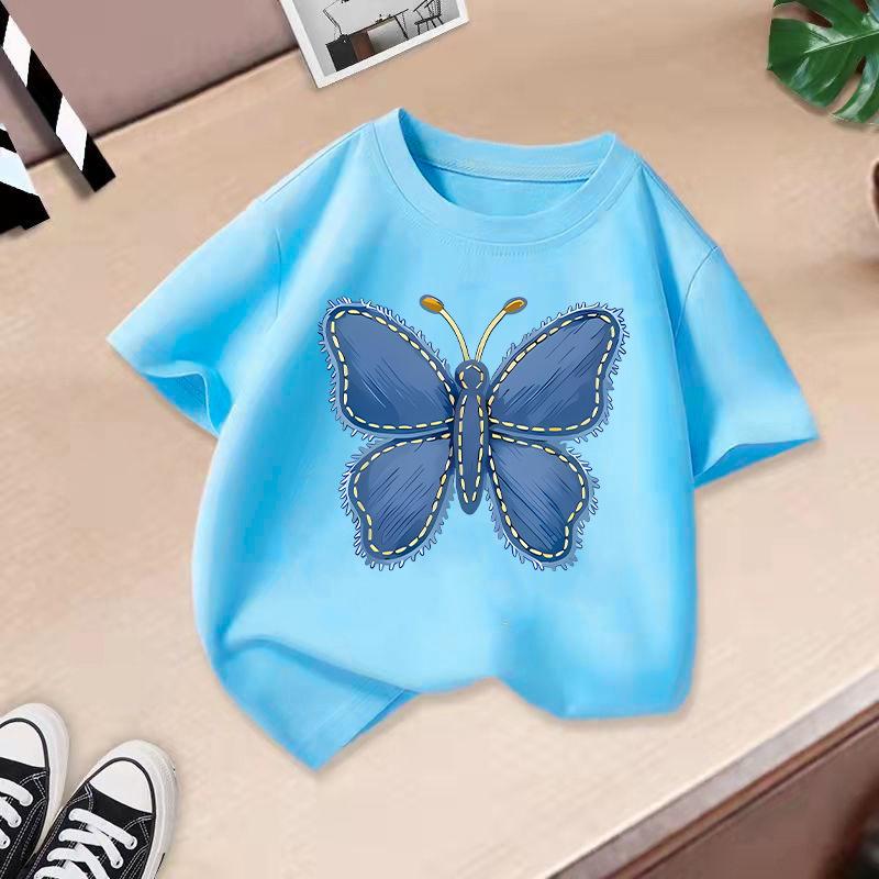 Children's Casual Short-sleeved T-shirt - Summer Girls' Loose Bowknot T-shirt