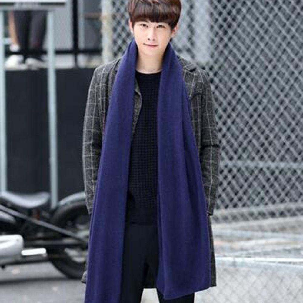 Solid Color Thickened Male Female Women Winter Scarves Korean Long Shawls Knitted Shawls Wraps