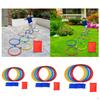 10 Pieces Hopscotch Rings Bean Bag Toss Portable Agility Training Fun Jump Game Hoops for