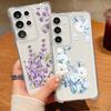 For Samsung S25 Ultra S24 FE S23 A56 A36 A16 A15 A55 A35 Case Shell Floral Pattern Clear Soft Silicone Lens Protection Shockproof Slim Phone Cover