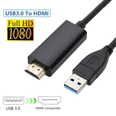 Кабель USB3.0 на HDMI-совместимый 1,8 м Адаптер-конвертер USB 3.0 HD TV 1080P Кабель для видеомонитора проектора для ноутбука ПК Проектор