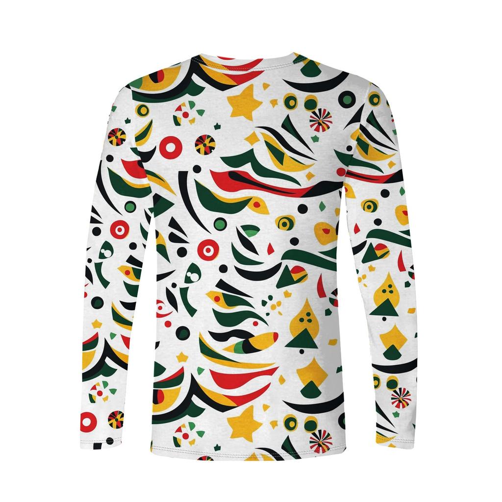 Men's T Shirt O-Neck Clothing Apparel Outdoor Long Sleeve Print Fashion Designer Vintage