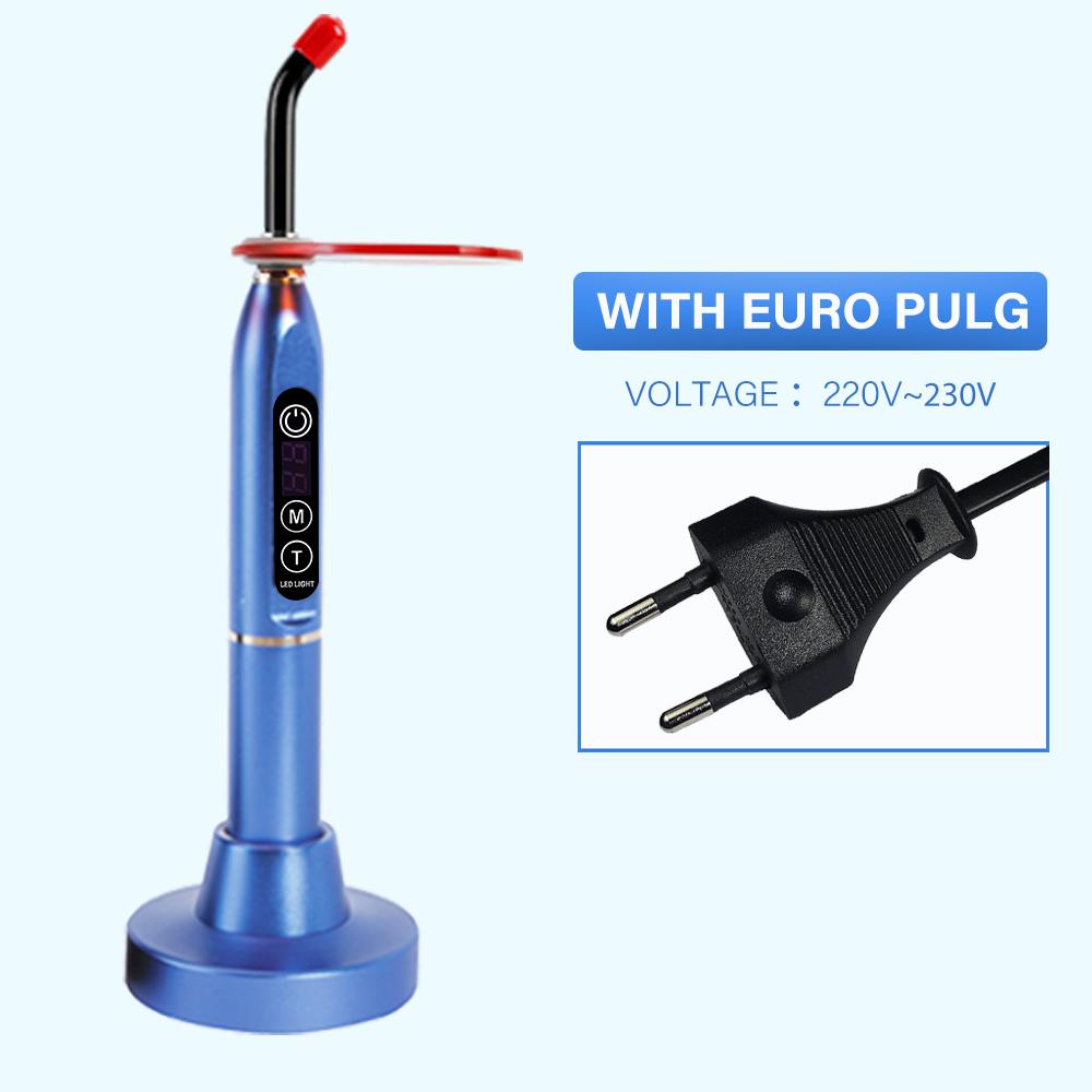 Niceden Стоматологическая полимеризационная лампа 1500 мВт/см2, алюминиевая, цветная, беспроводная, для отбеливания зубов, смола, затвердевающая лампа, стоматологические инструменты