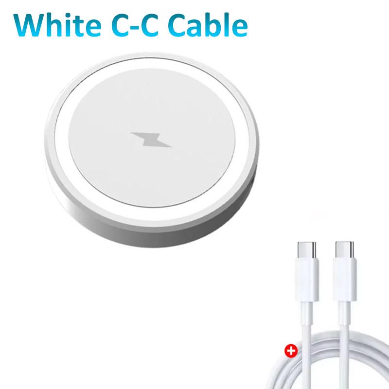 Мини-магнитная беспроводная зарядная площадка для Magsafe iPhone 17 16 15 14 13 Pro Max Samsung Светодиодный магнит Быстрая зарядка Подставка для телефона