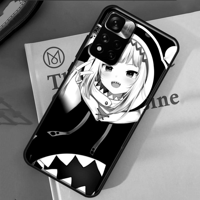 Gawr Gura Hololive Anime Case For Xiaomi Redmi Note 14 13 11 9 10 12 Pro 9S 10S 11S 12S Redmi 10C 12C 13C 14C Cover