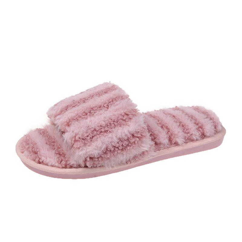 Модные домашние тапочки женские осенне-зимние хлопковые туфли меховые шлепанцы модные удобные плоские женские повседневные туфли для дома Zapatos De Mujer