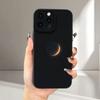 Креативный чехол для телефона с узором луны для iPhone 17 16 15 14 13 12 11 Pro/Max/Plus, противоударный и защищающий от падений, задняя крышка