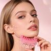 Portable Contour Massager for Jawline Pink Crystal Lymphatic Drainage Face Brushs