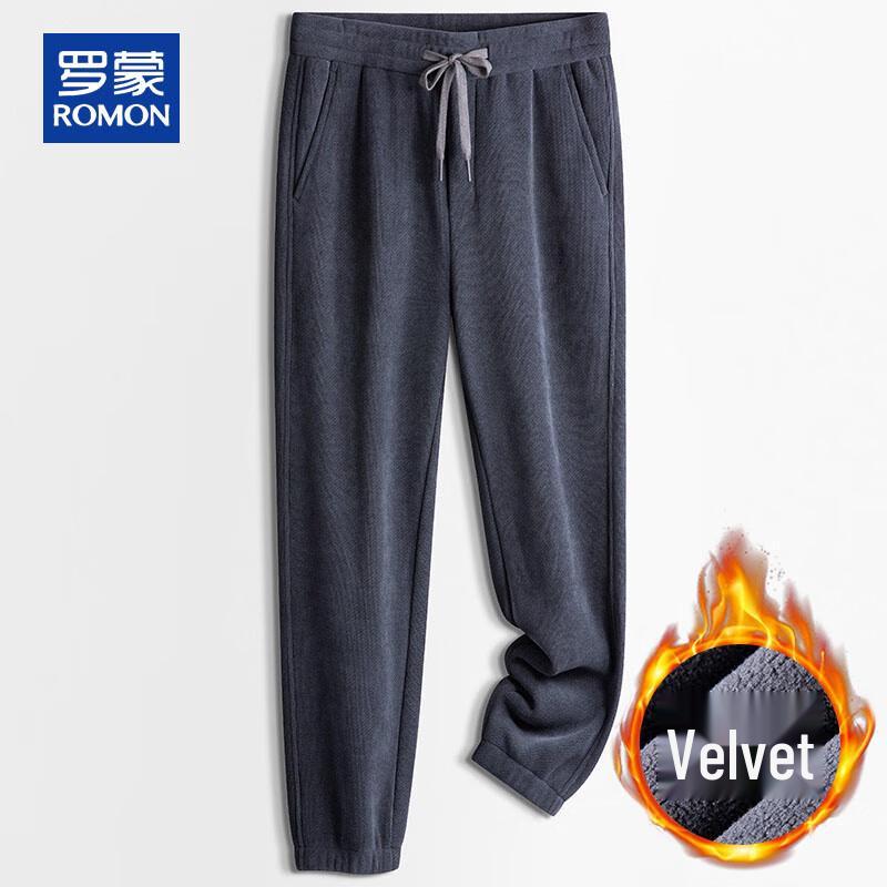 ROMON Men's Fleece-Lined Jogger Casual Pants