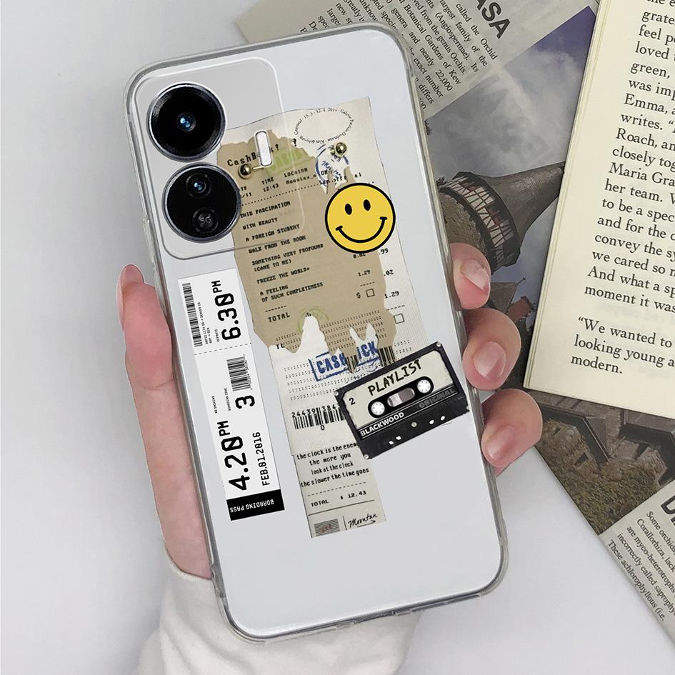 Чехол для телефона Vivo Y9s Y77e Y90 Y91C Y55 Y51 Y52 Y73 Y75 Y83 Y97 Модный персональный противоударный чехол Прозрачный мягкий силиконовый ТПУ для бампера Vivo