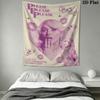 Sabrina Pink Glow Wall Hanging Printed Fabric Blanket Decorative Tapestries for Bedroom Living Room Home Decor