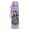 1PC Virgin Mary Floral Portrait 750ml Color Plastic Sports Water Bottle Leakproof Flip Straw Lid Suitable for Sports Office Home Use