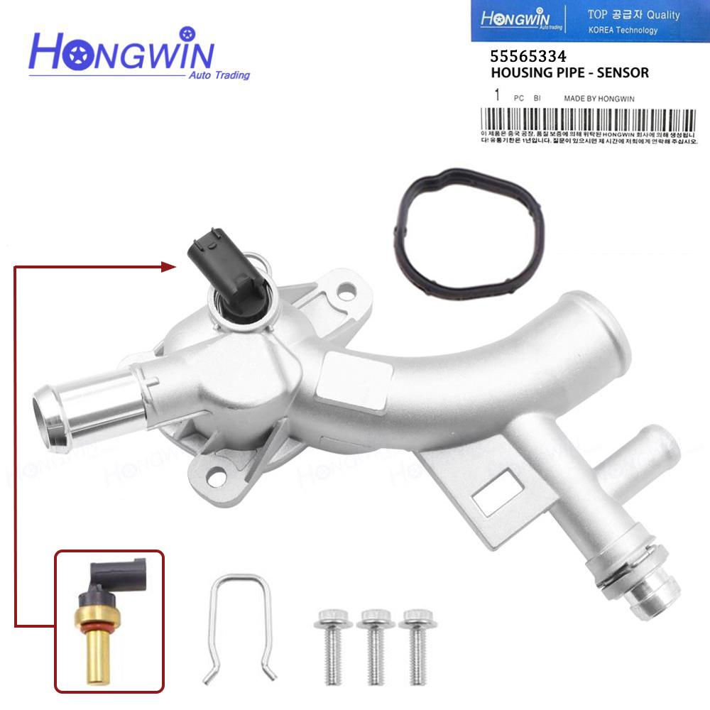 Genuine No.:25193922 55565334 Engine Coolant Thermostat Housing Aluminum Hose For Chevrolet Cruze Sonic Trax Buick Encore 1.4L