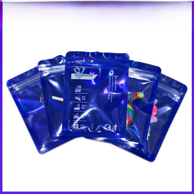 Голографическая антиокислительная ювелирная сумка-молния для сережек и ожерелий