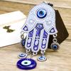 Muslim Hamsa Fatima Palm Turkish Blue Eyes Boncuğu Exorcism Lucky Amulet Metal Car Pendant Feng Shui Meditation Mascot Key Chain