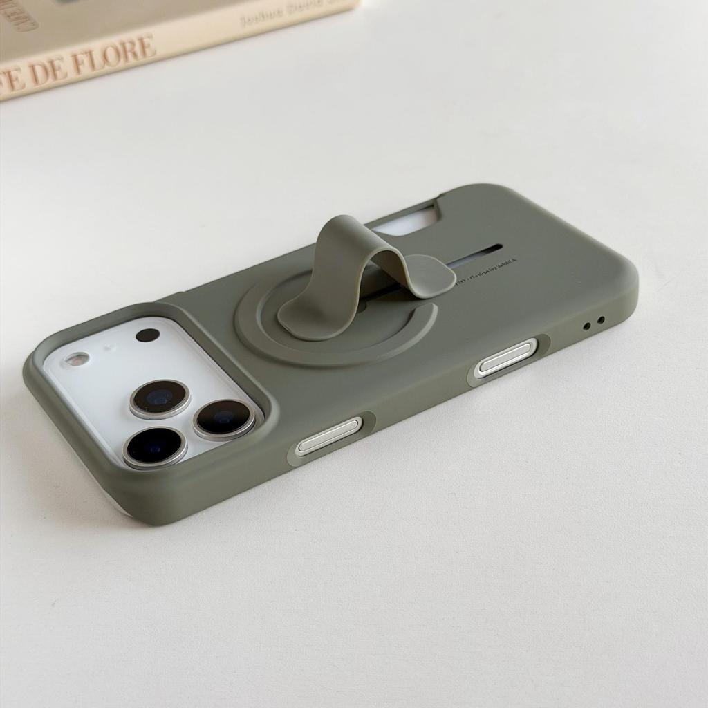 Apple 17 Pro Max Matte Magnetic Case with Invisible Stand and Card Holder for iPhone 16/15/14