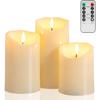 3PCS Wedding Decor Candles Lights LED Flickering Flameless Candles Concert Atmosphere Candle for Party Halloween Festive Decor
