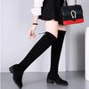 Women's Autumn Winter New Long Boots Black Slim Over Knee Flat Fashion Elastic Boots Casual Comfortable Ladies Shoes Zapatos