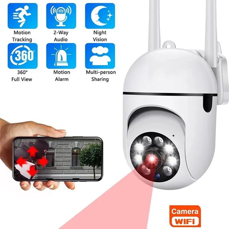 2MP Wifi IP Camera Outdoor Wired Security Surveillance Camera AI Human Tracking Two Way Audio Night Color Cam