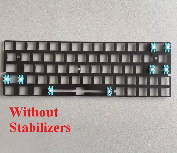 Black White Keyboard Positioning Plate Custom GH60 61 64 Keyboard Accessories 1.66mm Fr4 Ergonomic Fits Steel Plate Stabilizers