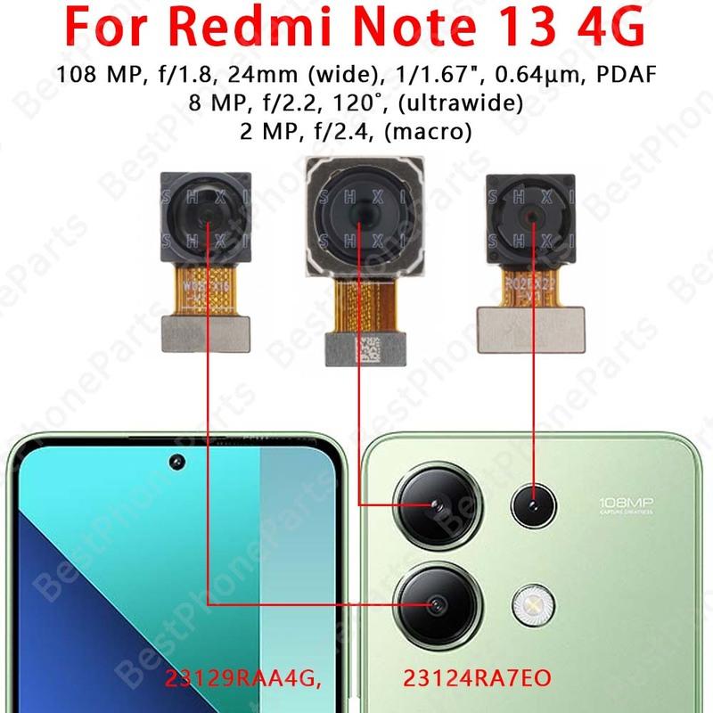 Передняя и задняя камеры для Xiaomi Redmi Note 13 4G Модуль основной камеры Шлейф Запасные части для замены